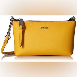 Calvin Klein Hayden Saffiano Mini Crossbody Bag Mango